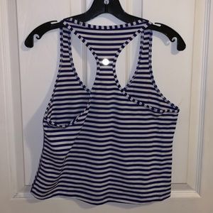 LULULEMON cropped striped cool racer back tank